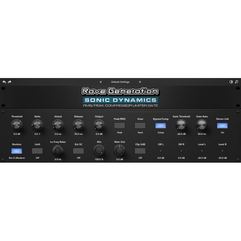 Rave Generation Sonic Dynamics - Wtyczka kompresora/limiter stereo VST (do pobrania)