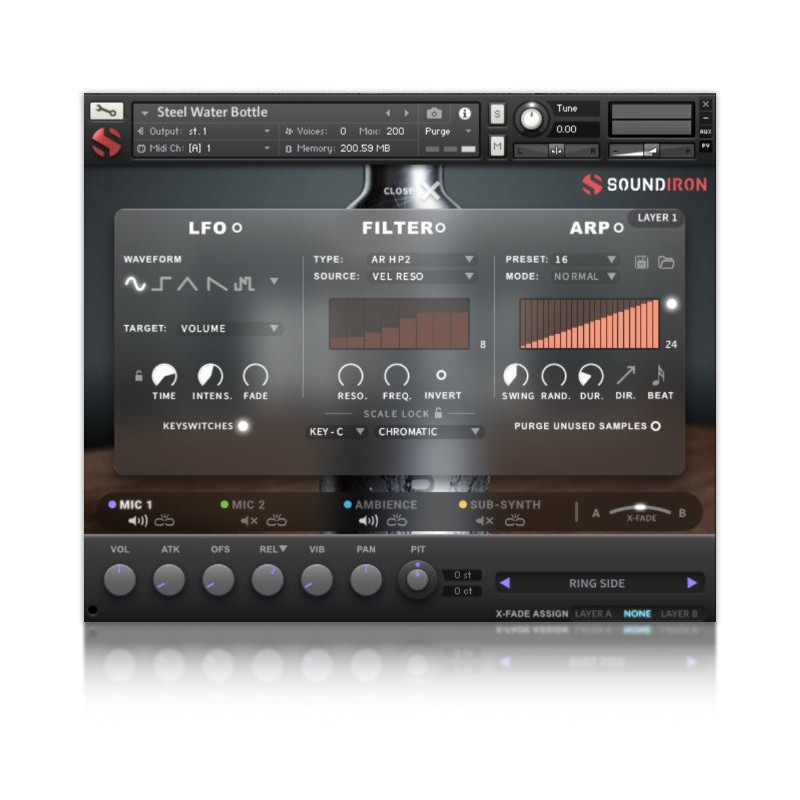 SOUNDIRON Steel Water Bottle - Biblioteka brzmień (do pobrania)