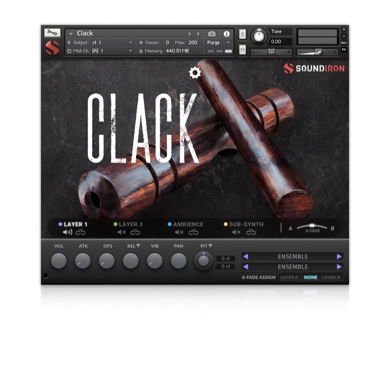 SOUNDIRON Clack - Biblioteka brzmień (do pobrania)