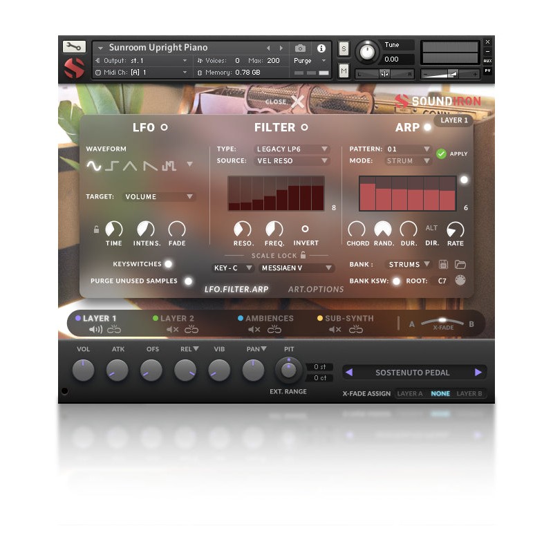 SOUNDIRON Sunroom Upright Piano - Biblioteka brzmień (do pobrania)