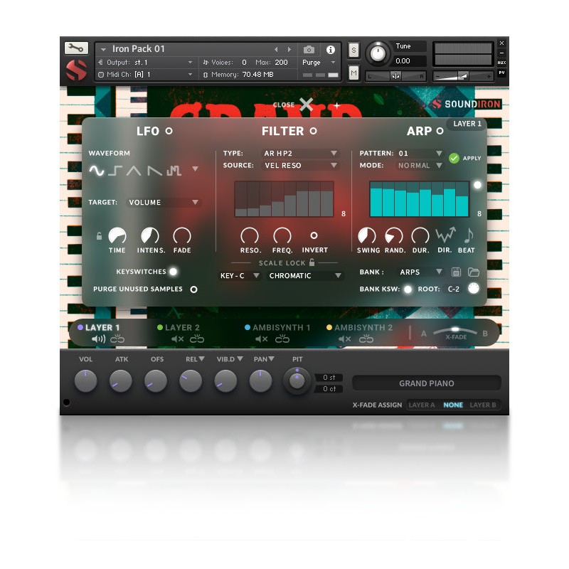 SOUNDIRON Iron Pack 1: Grand Piano - Biblioteka brzmień (do pobrania)