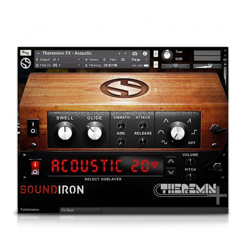 SOUNDIRON Theremin+ - Biblioteka brzmień (do pobrania)