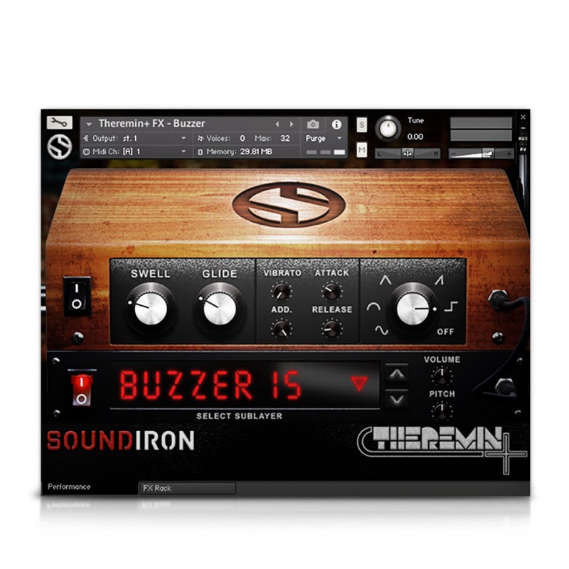 SOUNDIRON Theremin+ - Biblioteka brzmień (do pobrania)