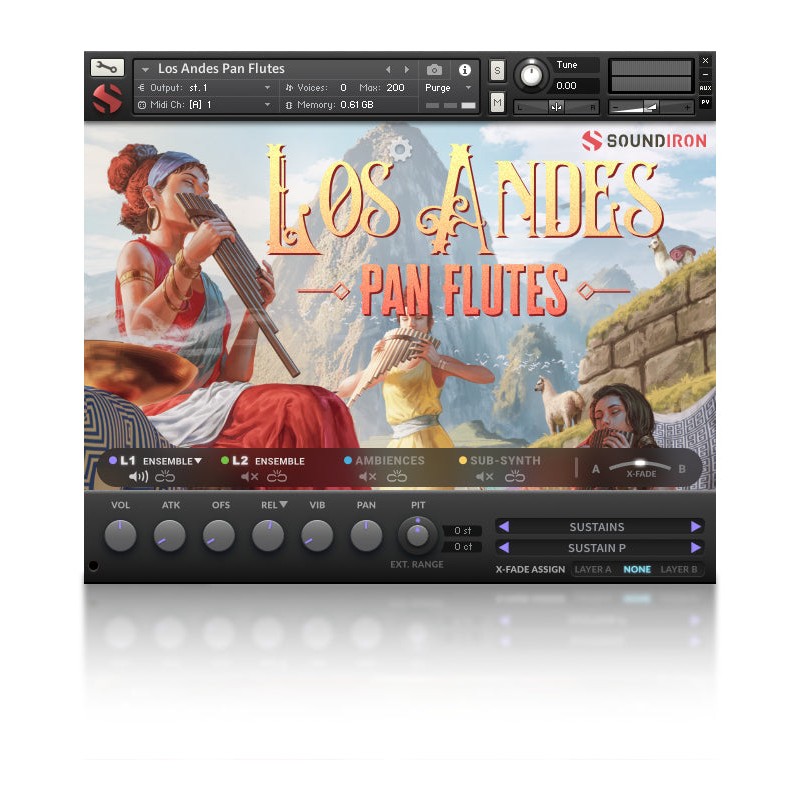 SOUNDIRON Los Andes Pan Flutes - Biblioteka brzmień (do pobrania)