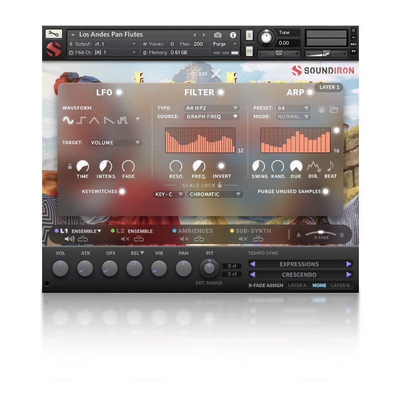 SOUNDIRON Los Andes Pan Flutes - Biblioteka brzmień (do pobrania)