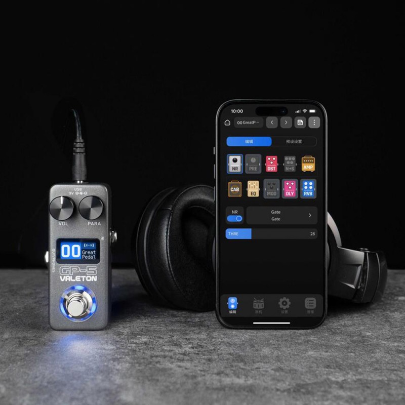 Valeton GP-5 multiefekt gitarowy - 4 - Multiefekty gitarowe - Valeton GP‑5 to ultrakompaktowy procesor multi-efektów w metalowej