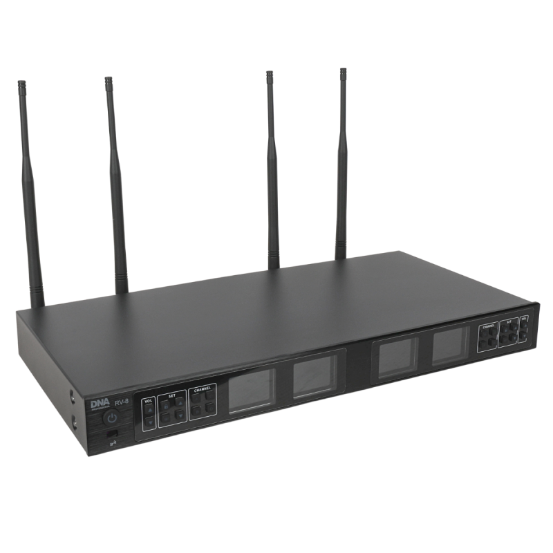 DNA RV-8 zestaw bezprzewodowy 8x mikrofon doręczny - 7 - Zestawy bezprzewodowe doręczne - DNA RV-8 zestaw bezprzewodowy 8x bater