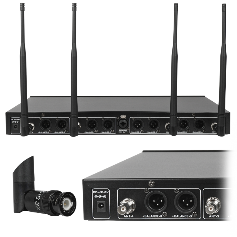 DNA RV-8 zestaw bezprzewodowy 8x mikrofon doręczny - 12 - Zestawy bezprzewodowe doręczne - DNA RV-8 zestaw bezprzewodowy 8x bate