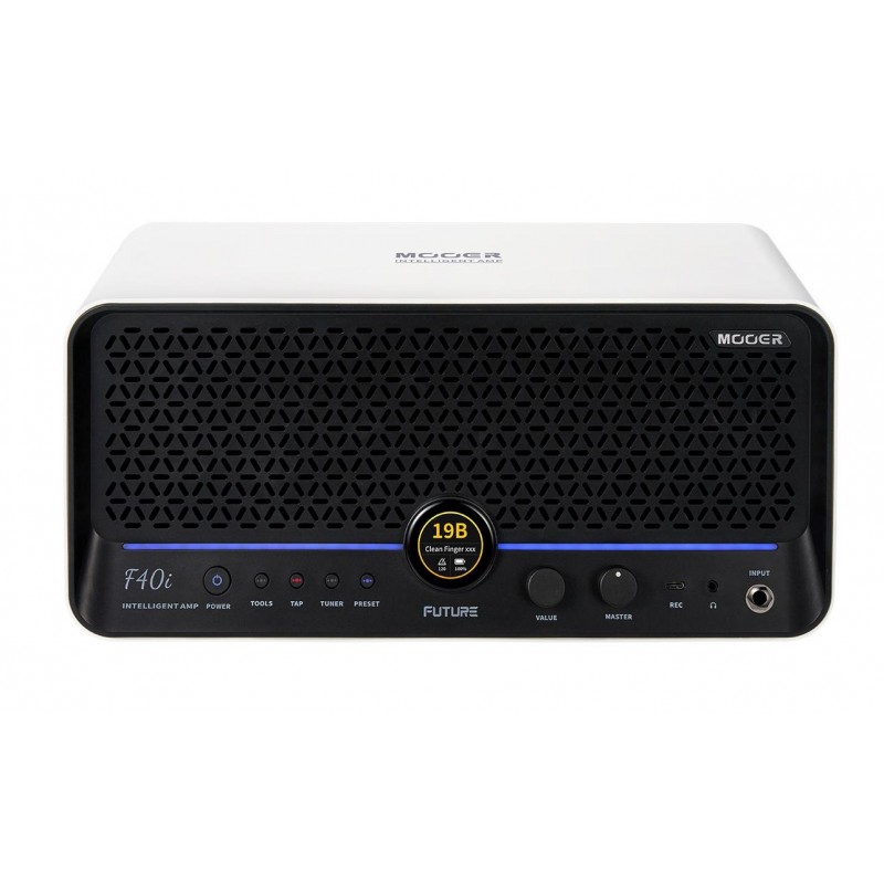 Mooer F40i Multi-Effects & Modeling Guitar Combo, 40 Watt Snowfall White - 1 - Comba gitarowe - MOOER F40i Snowfall White Intell