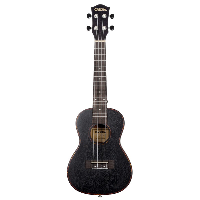 Cascha Concert Ukulele Mahogany Black Ukulele koncertowe - 4 - Ukulele - Cascha Concert Ukulele Mahogany Black to eleganckie uku