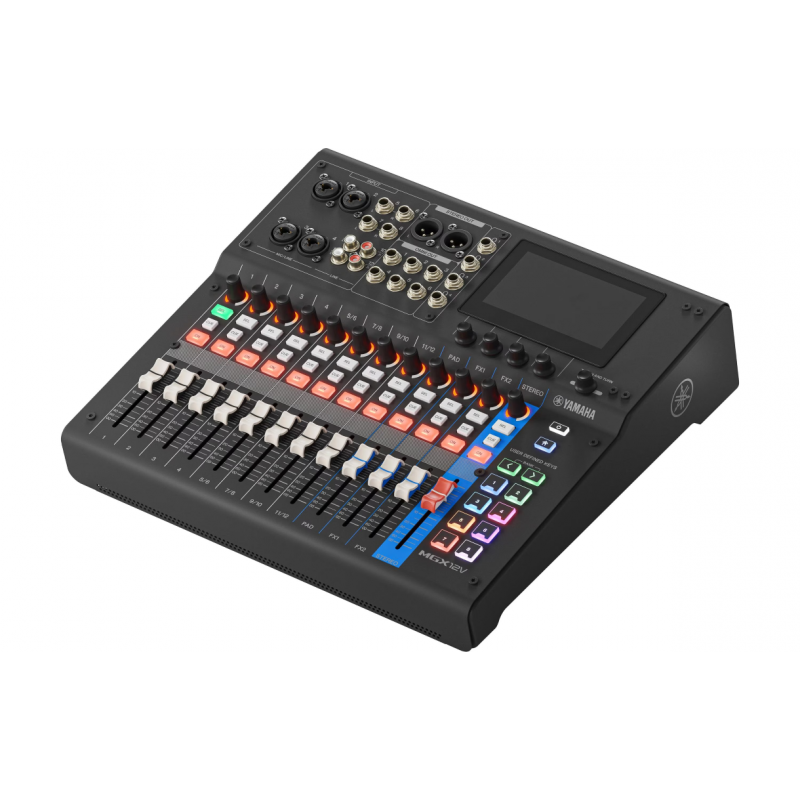Yamaha MGX12V, black Mikser cyfrowy - 2 - Miksery cyfrowe - Yamaha MGX12V Black to 12-kanałowy mikser cyfrowy z fizycznymi suwak