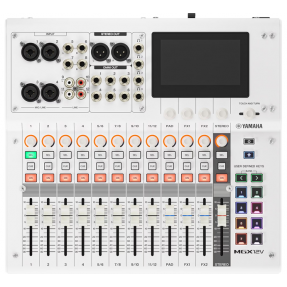 Yamaha MGX12V, white Mikser cyfrowy - 1 - Miksery cyfrowe - Yamaha MGX12V White to 12-kanałowy mikser cyfrowy z fizycznymi suwak