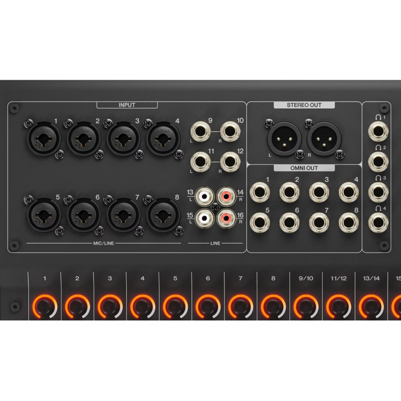 Yamaha MGX16V, black Mikser cyfrowy - 6 - Miksery cyfrowe - Yamaha MGX16V Black to profesjonalny 16-kanałowy mikser cyfrowy z fi