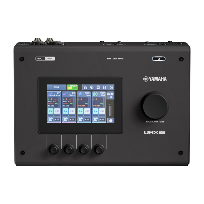 Yamaha URX22 BK Interfejs audio - 2 - Interfejsy audio - Yamaha URX22 BK to kompaktowy interfejs audio USB 2×2 z wysokiej jakośc