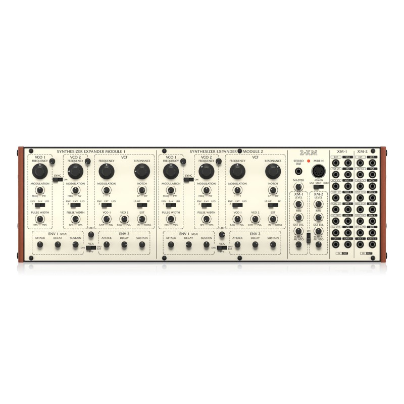 Behringer 2-XM syntezator analogowy - 1 - Syntezatory - Klasyczny, polifoniczny syntezator analogowy wyposażony w 4 oscylatory V