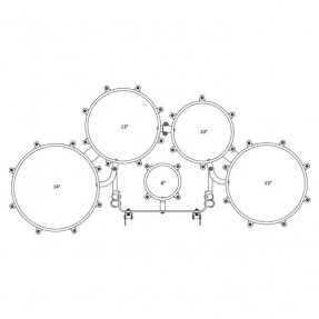 Tama MT60234L-MEF Fieldstar Rudiment Marching Tenor Drum - Bębny marszowe 6"/10"/12"/13"/14"