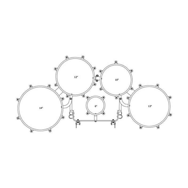 Tama MT60234L-MEF Fieldstar Rudiment Marching Tenor Drum - Bębny marszowe 6"/10"/12"/13"/14"