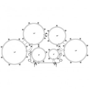Tama MT680234L-MDR Fieldstar Rudiment Marching Tenor Drum - Bębny marszowe 6"/8"/10"/12"/13"/14"