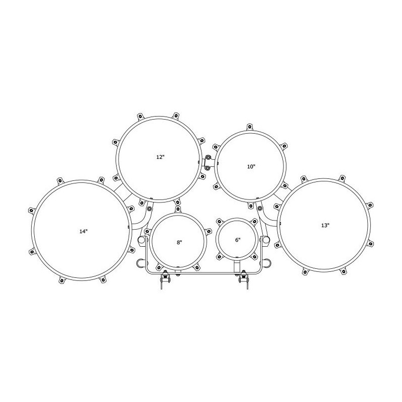 Tama MT680234L-MDR Fieldstar Rudiment Marching Tenor Drum - Bębny marszowe 6"/8"/10"/12"/13"/14"