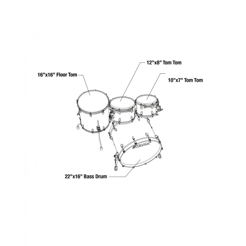 Tama TB42RZSS-GAQ STAR Bubinga Shell Kit GAQ - Zestaw perkusyjny shell