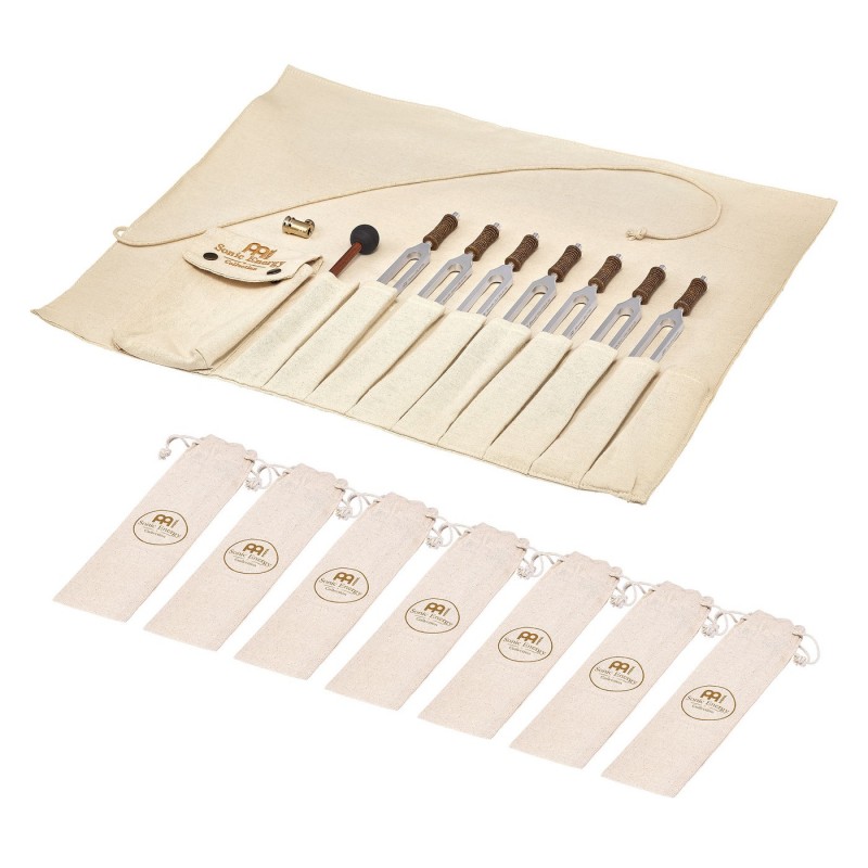 Sonic Energy TTF-SET-CHA-R Therapy Tuning Fork Chakra Set - Zestaw 7 kamertonów terapeutycznych + torba
