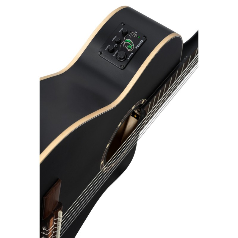 Ortega RCE125SBK-3/4 Family Series - Gitara elektroklasyczna 3/4 z pokrowcem
