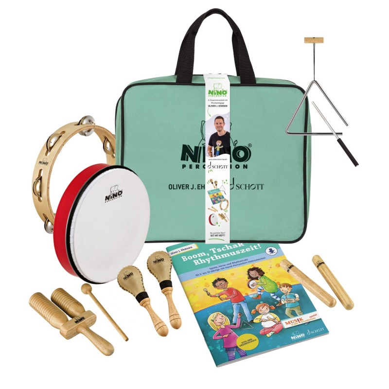 NINO Percussion NINOSET-SPS+B School Percussion Instrument Set - Zestaw przeszkadzajek