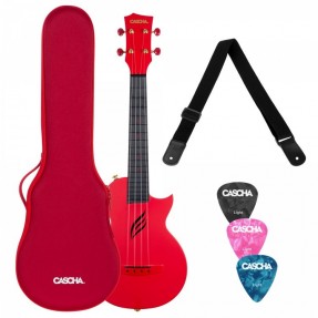 Cascha Carbon Fibre Set Red - Ukulele koncertowe