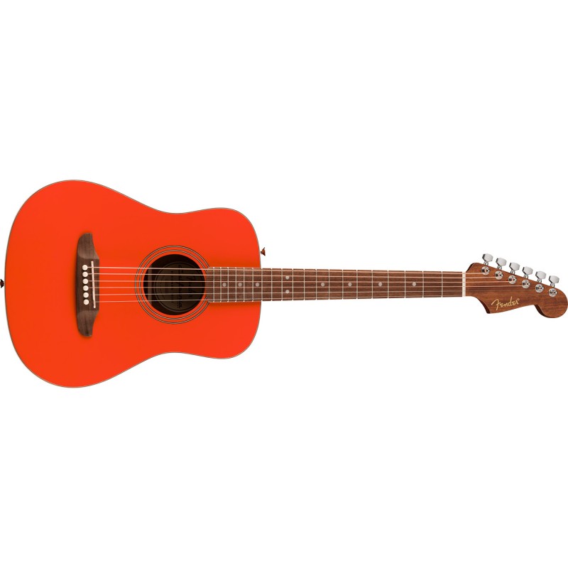 Fender California Standard Redondo Mini Fiesta Red - Gitara akustyczna z pokrowcem