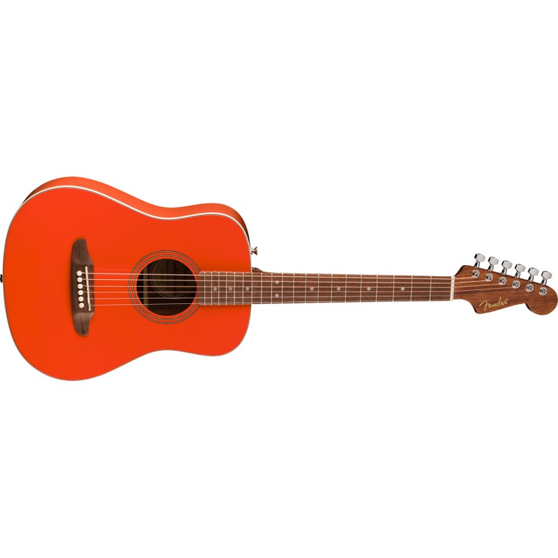 Fender California Standard Redondo Mini Fiesta Red - Gitara akustyczna z pokrowcem