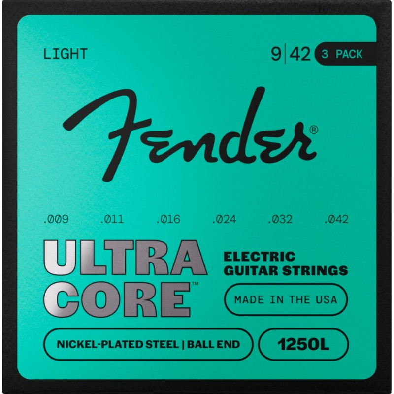 Fender UltraCore 1250L (3-Pack) - Sruny do gitary elektrycznej .009 - .042