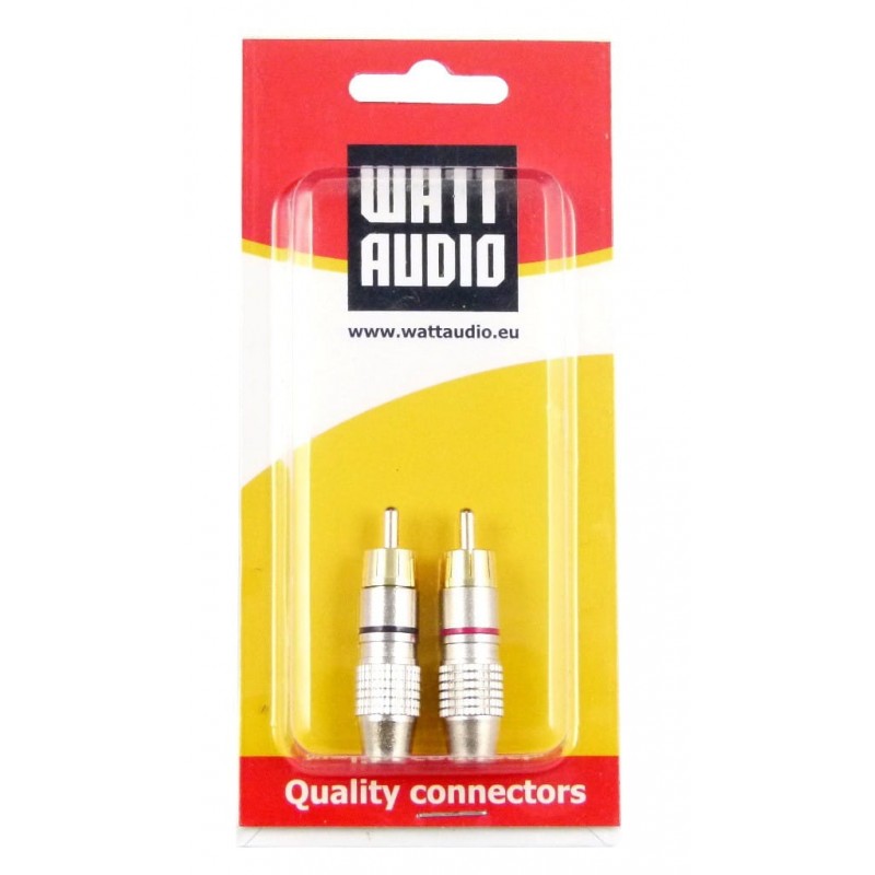 Watt Audio RCA kpl. 2 szt. Profesjonalny wtyk audio - 1 - Złącza, wtyki, przejściówki - Zestaw najwyższej jakości wtyków RCA. Ko