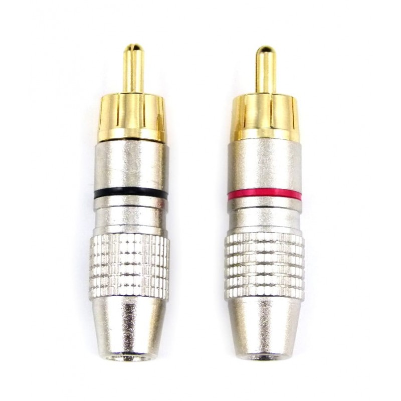 Watt Audio RCA kpl. 2 szt. Profesjonalny wtyk audio - 3 - Złącza, wtyki, przejściówki - Zestaw najwyższej jakości wtyków RCA. Ko