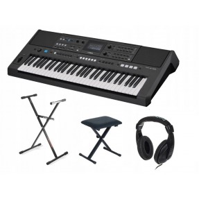Keyboard Yamaha PSR-E583 + ława + słuchawki + statyw w zestawie