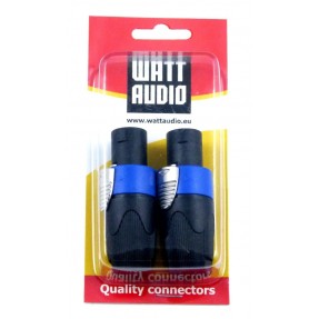 Watt Audio Speakon 4 pin kpl. 2 szt. Profesjonalne wtyki audio - 1 - Złącza, wtyki, przejściówki - Zestaw najwyższej jakości wty