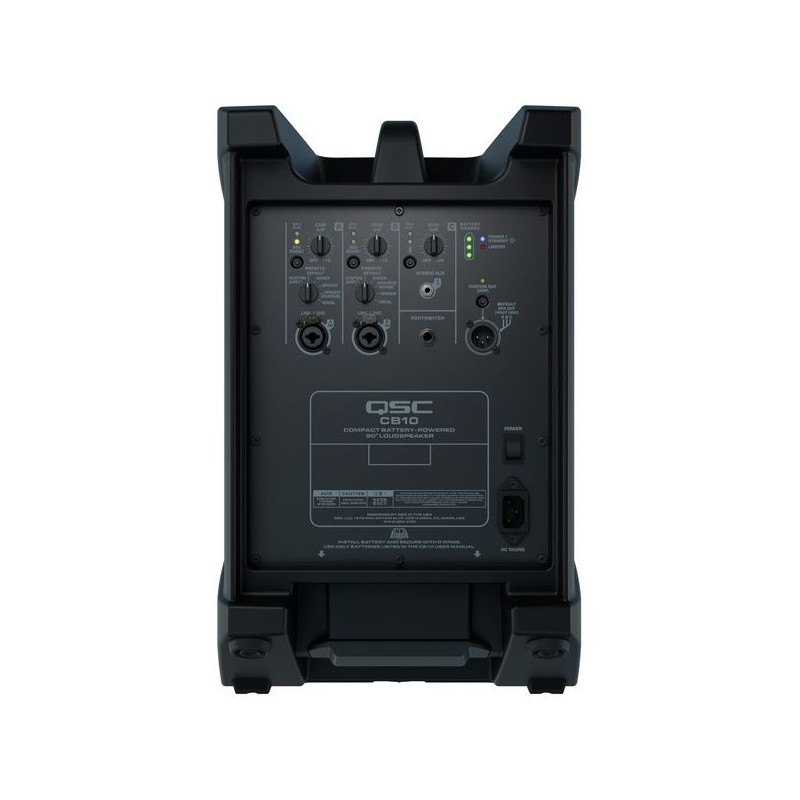 QSC CB10 Akumulatorowy głośnik Bluetooth - 4 - Kolumny z własnym zasilaniem - Akumulatorowy głośnik Bluetooth, 3-kanałowy mikser