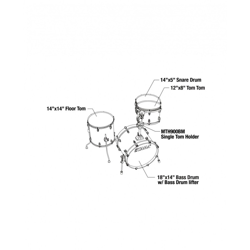 Tama CK48S-DRP Superstar Classic Shell Kit - Zestaw perkusyjny Shell