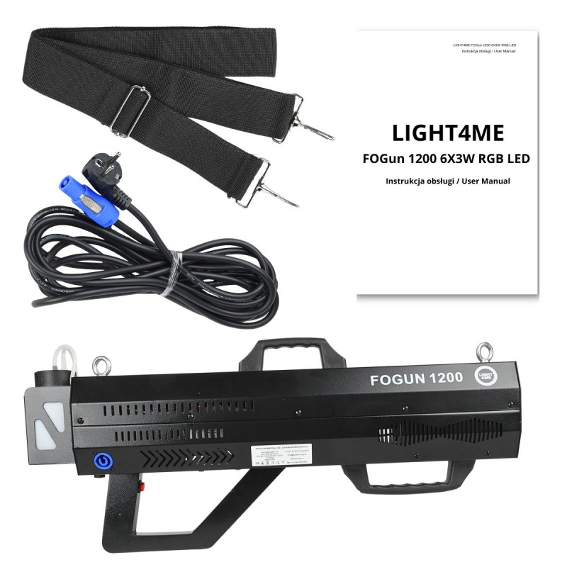 Light4Me FOGun 1200 - Mobilna wytwornica dymu LED RGB 1200W