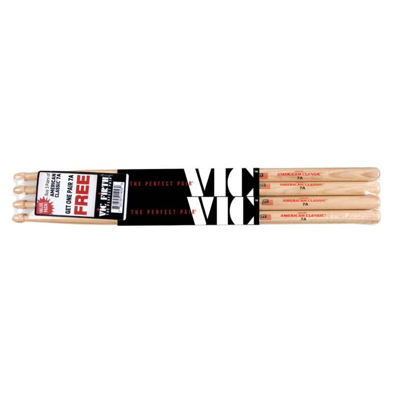 VIC FIRTH Value Pack VFP7A3-7A Pałki perkusyjne 7A 4 pary 4-Pack - 2 - Pałki perkusyjne - VIC FIRTH Value Pack VFP7A3-7A Pałki p