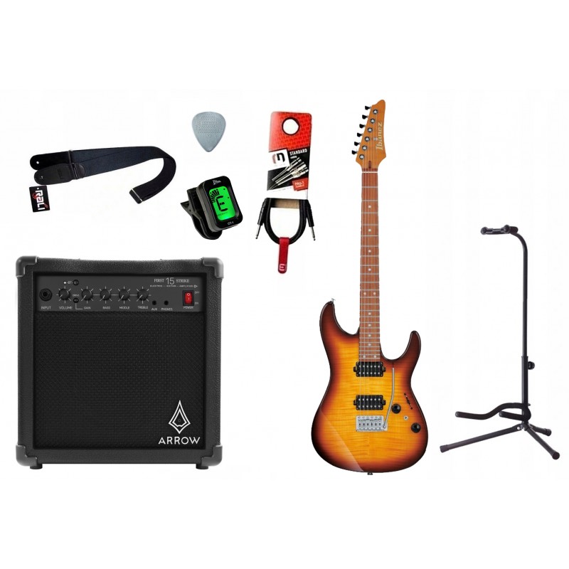 Gitara elektryczna Ibanez AZ24S1F-VLS + wzmacniacz 15W + kabel  w zestawie
