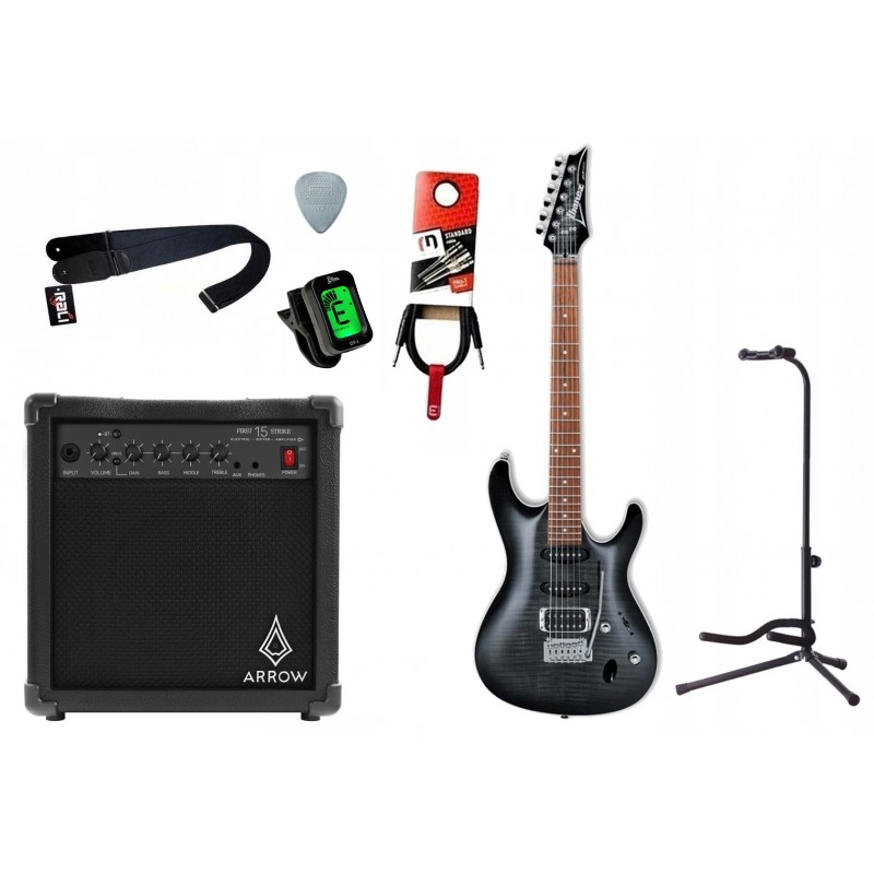 Gitara elektryczna Ibanez SA260FM-TGB + wzmacniacz 15W + kabel  w zestawie