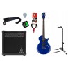 Gitara elektryczna LTD EC-10 KIT Blue + wzmacniacz 15W + kabel  w zestawie