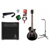 Gitara elektryczna LTD EC-256 BLK + wzmacniacz 15W + kabel  w zestawie
