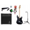 Gitara elektryczna Mooer MSC11 Pro Black + wzmacniacz 15W + kabel  w zestawie