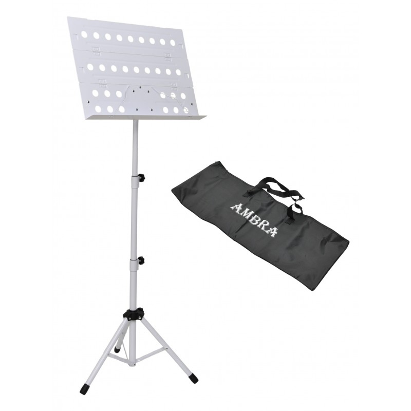 Ambra AM-07 WH Pulpit orkiestrowy na nuty biały - 1 - Pulpity do nut - Ambra AM-07 WH Pulpit orkiestrowy na nuty biały Pulpit or