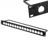 Kera Audio 1U-16D - Patch panel Rack 19" 1U na 16 gniazd typu D