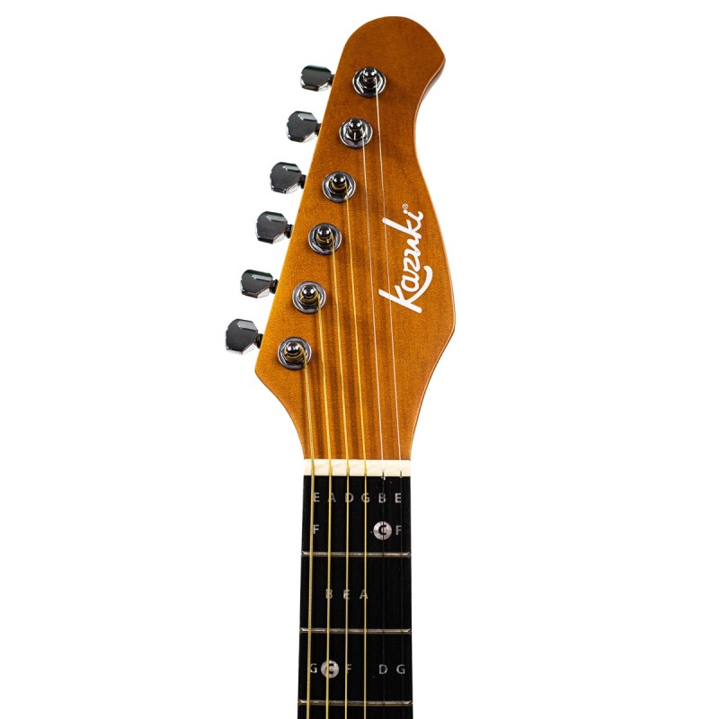 Kazuki AKZ-ED-PMR36-BK - Gitara akustyczna z pokrowcem