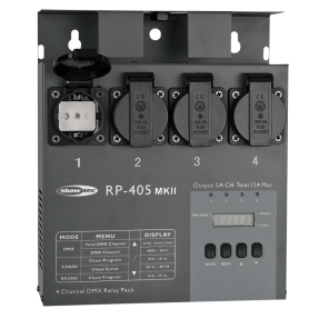 Showtec RP-405 MK2, DMX Relais Switchpack, 4 Kanałowy - 1 - Switch packi - 