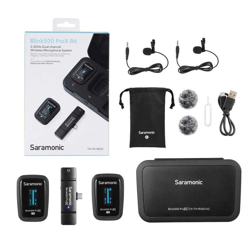 Saramonic Blink500 ProX B6 (RXUC + TX + TX) - Zestaw do bezprzewodowej transmisji dźwięku