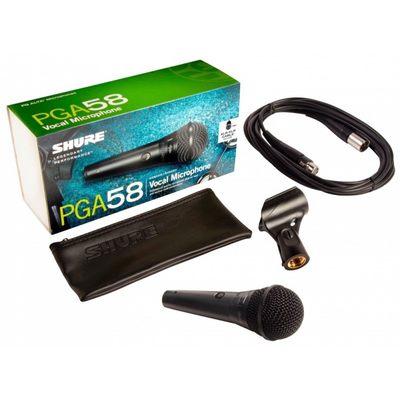 SHURE PGA58-XLR-E - Mikrofon dynamiczny XLR-XLR